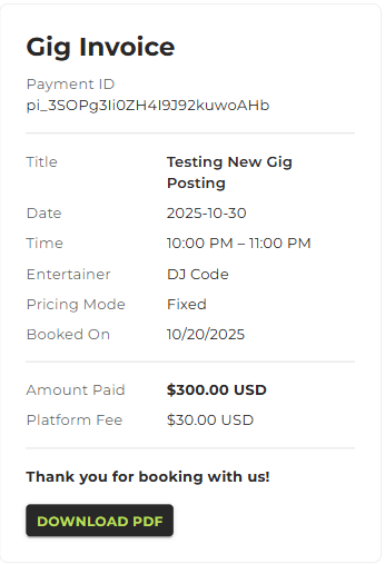 Payouts and records illustration
